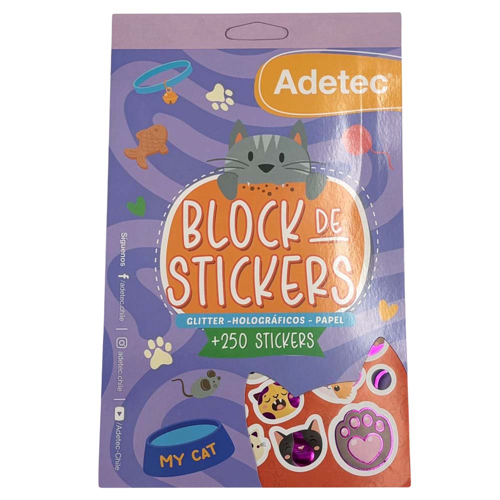 Block de Stickers ADETEC Gatitos