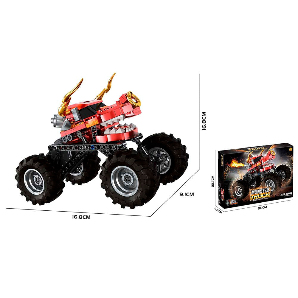 Monster Truck BRIGHT Bloques Rojo