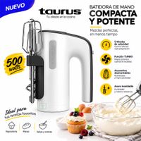 Batidora de Mano Taurus STATION INOX Blanco