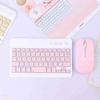 TECLADO MOUSE INALAMBRICO BLUETOOTH A2000 - ROSADO