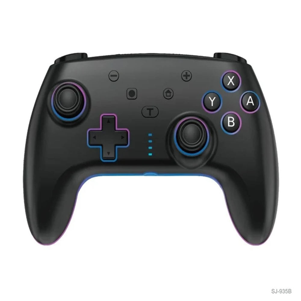 JOYSTICK INALAMBRICO CON LUZ RGB COMP. SWITCH SEISA NEGRO - MOD SJ-935B