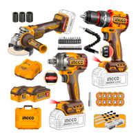 Combo Taladro Percutor 66nm+amoladora 20v+llave De Impactobl