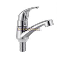 Grifo cromado agua fria para baño manija especial