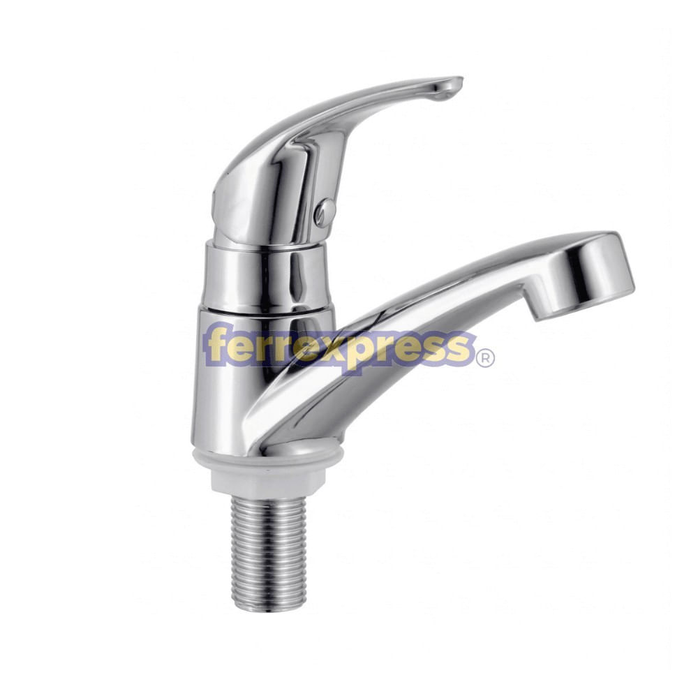 Grifo cromado agua fria para baño manija especial