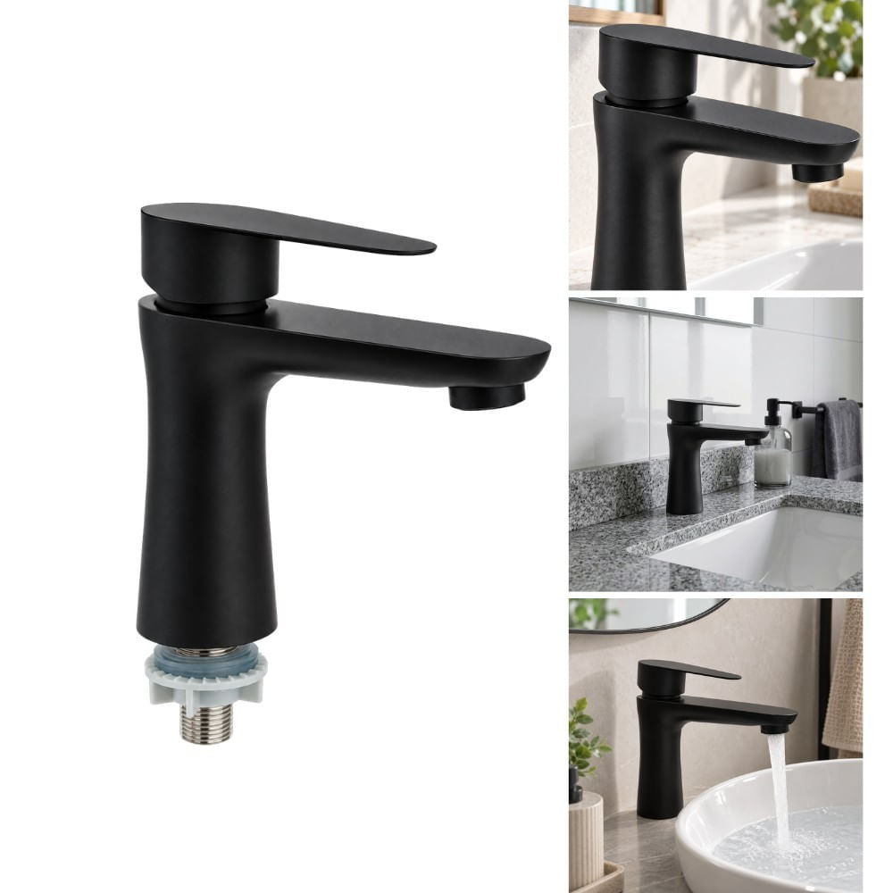 Grifo negro agua fria mate modelo fantini Apache