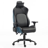 Silla Gamer Dreizt Titan Series Azul Dark Premium Almohadilla Inteligente Reclinable