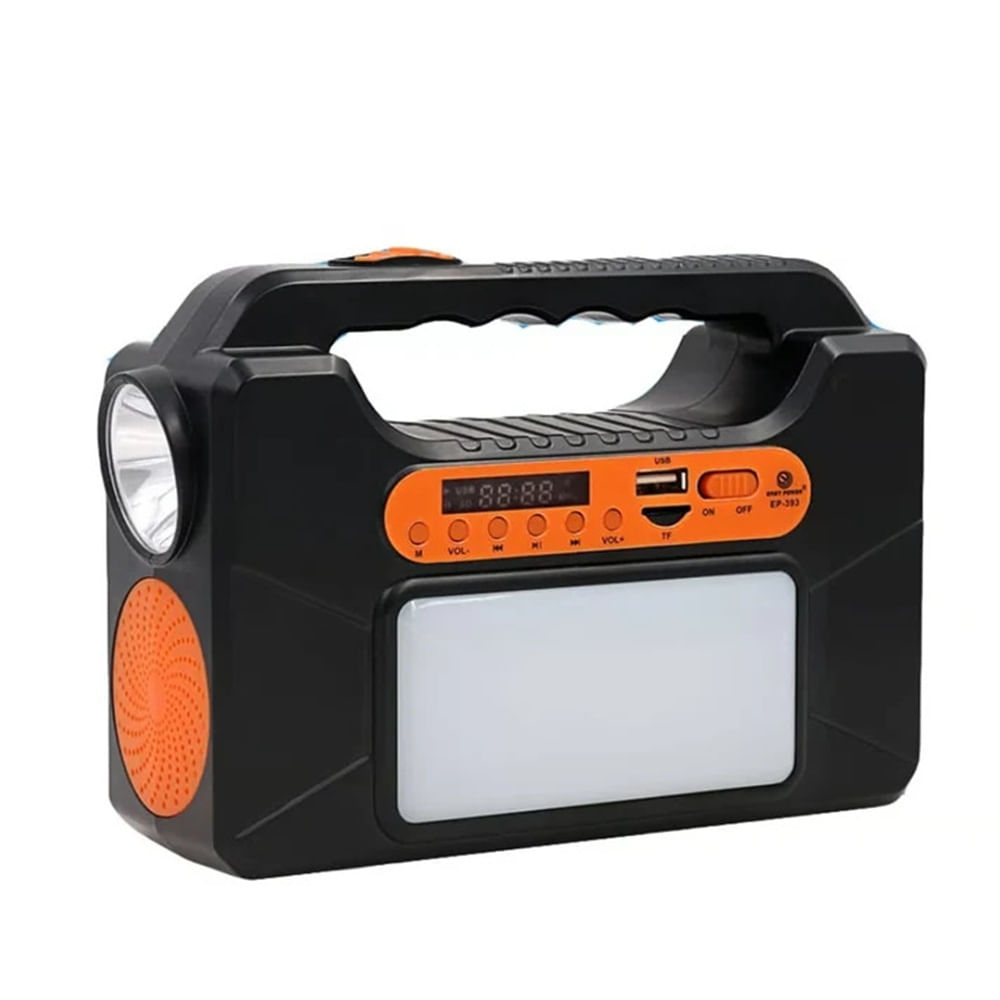 Kit Solar Multifuncional Portatil Parlante Radio FM Panel Solar - MOD TYN-393BT