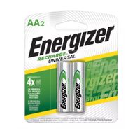 Pilas Recargables Energizer Aa X2unid 2000mah Larga Duración