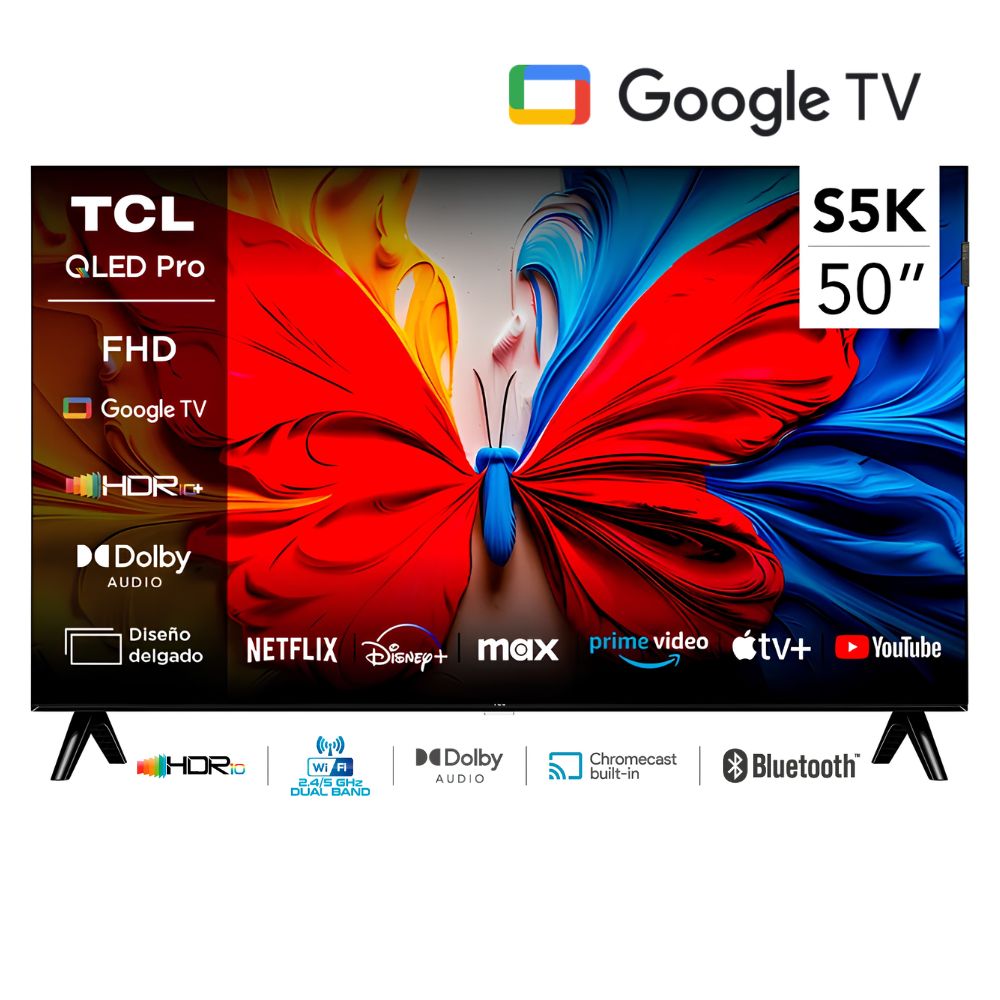 Televisor  TCL 50 QLED FULL HD Smart TV 50S5K-Google Tv