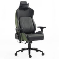 Silla Gamer Dreizt Titan Series Verde Dark Premium Almohadilla Inteligente Reclinable