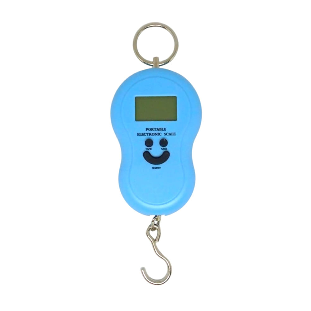 Balanza Digital Gramera Tipo Romana (50kg) Para Equipajes Celeste