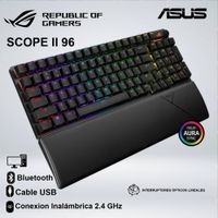 TECLADO GAMING ASUS ROG STRIX SCOPE II 96 WIRELESS CONECTIVIDAD TRIMODO WI-BT-USB 040391