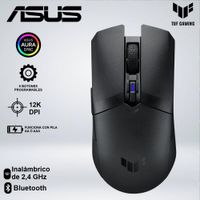 MOUSE ASUS TUF GAMING M4 WIRELESS 12K DPI DOBLE CONECTIVIDAD INALAMBRICA 2.4GHZ-BLUETOOTH 040396