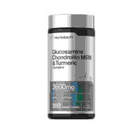 Horbaach Glucosamina Condroitina MSM 3600 mg con Cúrcuma 360 Comprimidos