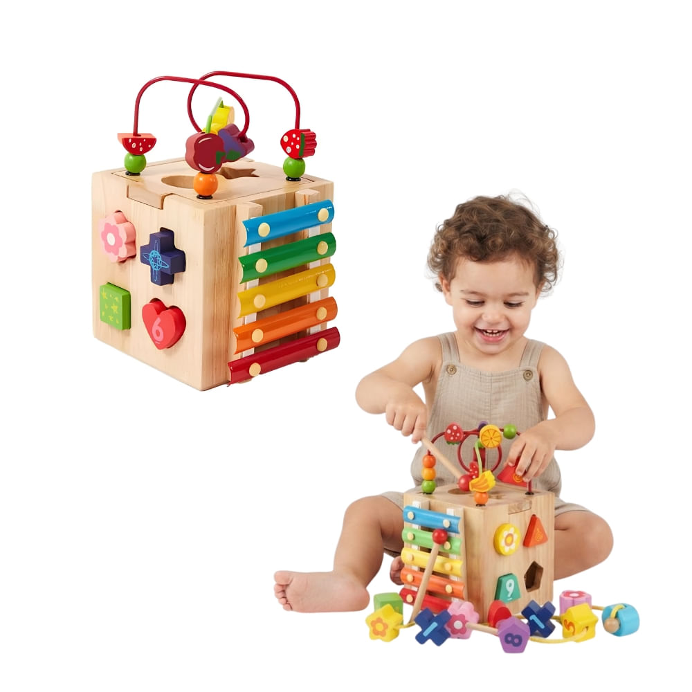 Juguete Cubo Didáctico Montessori 6 en 1