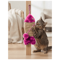 Rascador Para Colgar Con Juguete Interactivo Para Gatos - Rosado