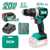 TALADRO PERCUTOR 20V BRUSHLESS 13 MM 90 N.M 19 2 B 2X4.0 AH MALETIN