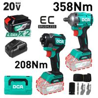 COMBO LLAVE  DESTORNILLADOR DE IMPACTO 20V BRUSHLESS 2X4.0AH