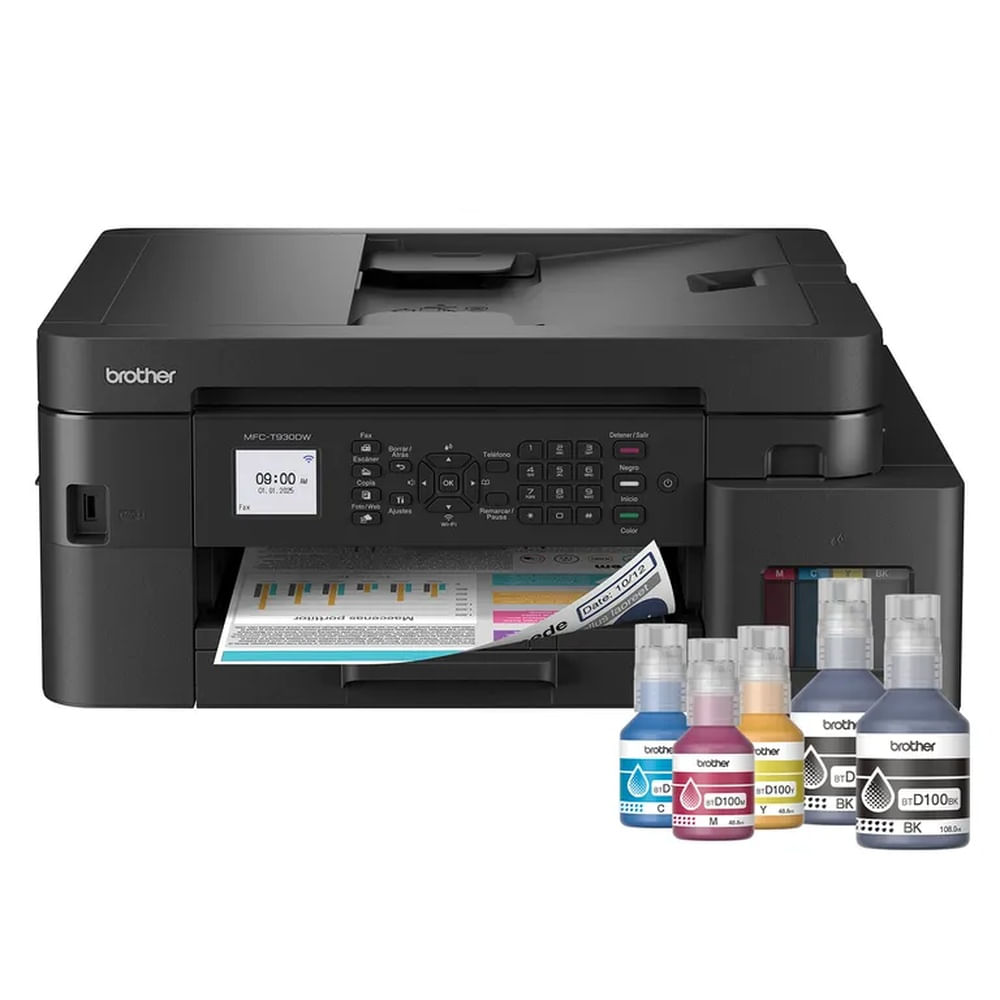Impresora Brother MFCT930DW Multifuncional InkBenefit Tank Wi-Fi ADF Fax Dúplex