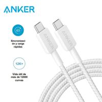 Cable Anker 322 Usb-c A Usb-c Trenzado 60w 1.8m Color blanco