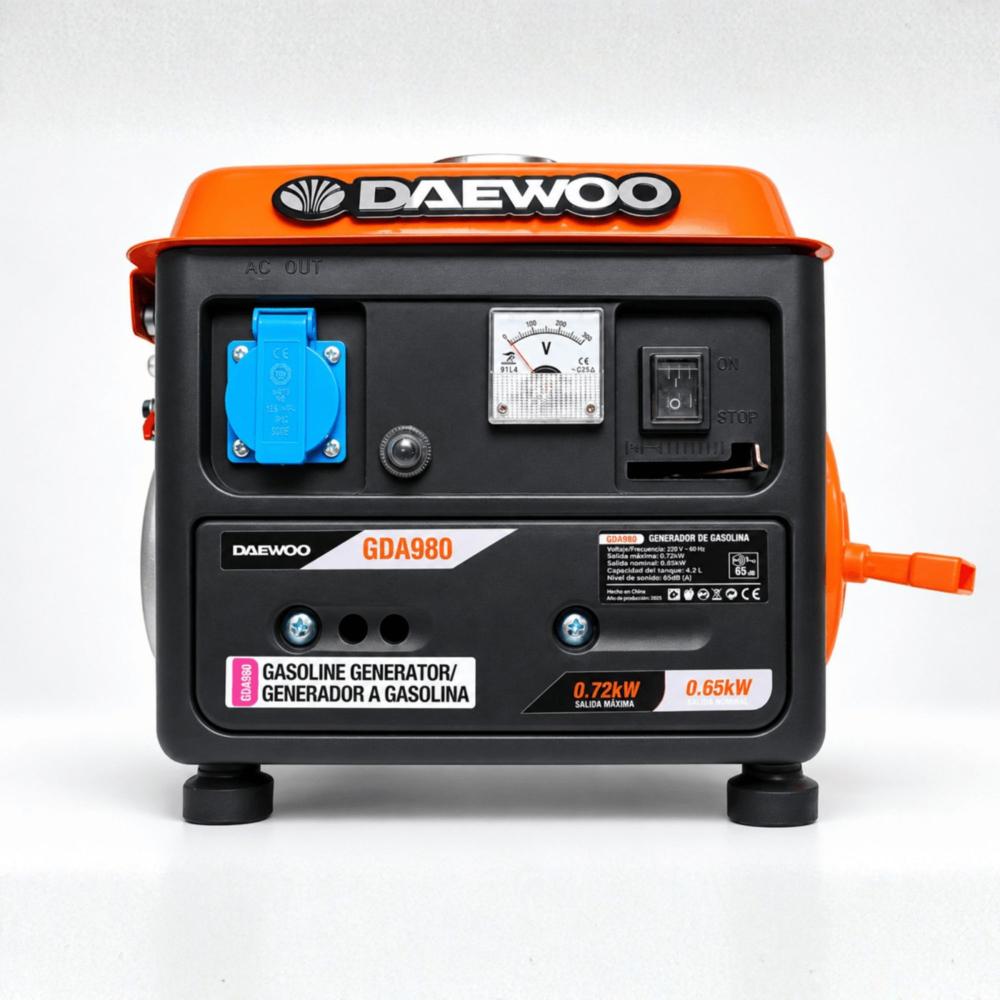 Daewoo generador eléctrico a gasolina gda980