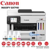 IMPRESORA MULTIFUNCIONAL CANON MAXIFY GX7110 ADF IMPRESIÓN COPIA ESCÁNER Y FAX