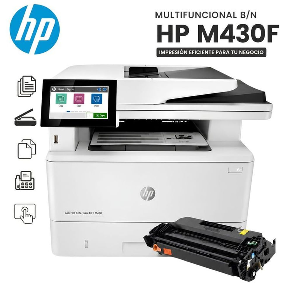 Impresora Láser Multifunción HP LaserJet Enterprise M430f Dúplex Monocromático 3PZ55A