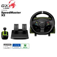 VOLANTE CON PEDAL PALANCA GENIUS GX SPEED MASTER X2 DUAL USB NEGRO