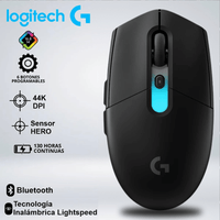 MOUSE LOGITECH G305 X SUPERLIGHT LIGHTSPEED 44K DPI 6 BOTONES SENSOR HERO 910-007738