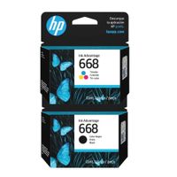 kit Tinta HP 668 negro y color DJ 2975 4375 Original