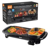 Parilla Electrica RAF 1500W Antiadherente R.5303 Negro