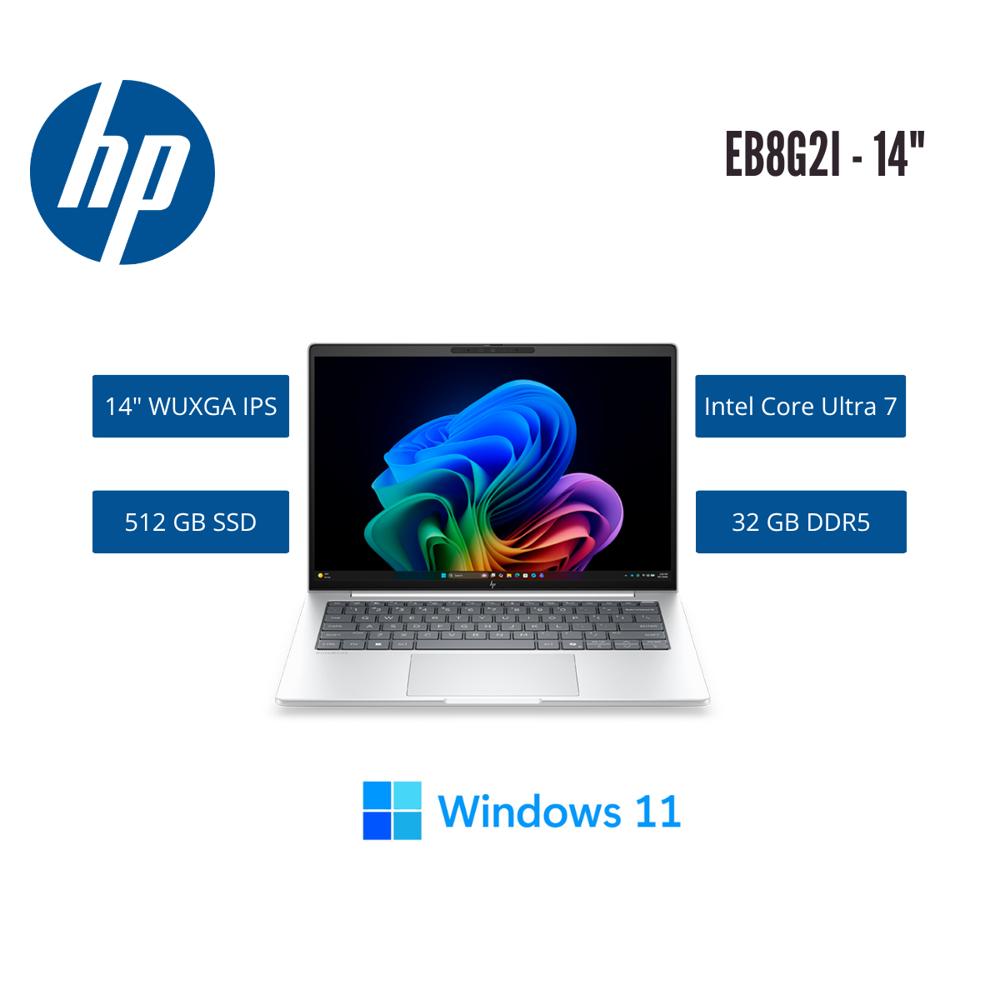 LAPTOP HP 14 INTEL CORE ULTRA 7 355 32GB DDR5 512GB SSD WUXGA WINDOWS 11 PRO