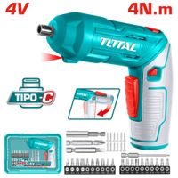 DESTORNILLADOR AJUSTABLE TIPO-C 4V HEX 1-4 240RPM 4N.M ACC 24PCS ESTUCHE