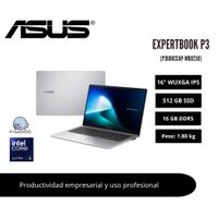 LAPTOP ASUS EXPERTBOOK P3 16 WUXGA IPS CORE ULTRA 5 225H 16GB DDR5 512GB SSD MISTY GREY