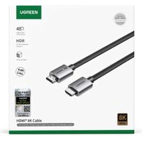 Cable HDMI 2.1 8K UGREEN 25910 2m 48Gbps 4K 240Hz HDR eARC Dolby Atmos - Negro