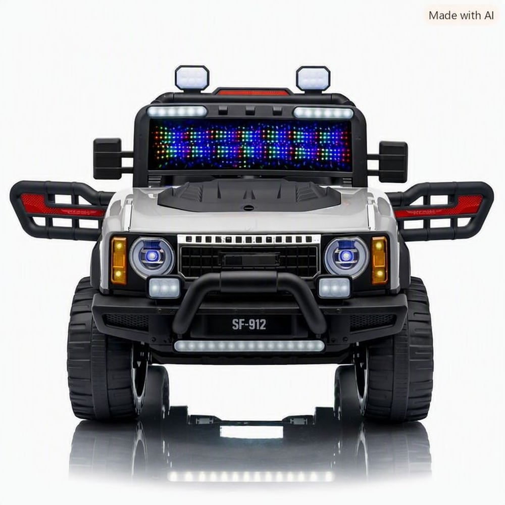 CARRO A BATERÍA PARA NIÑOS CON LUCES Y CONTROL REMOTO - 12V