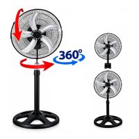 pack 2 Ventilador 3 en 1 Orbital 18-120W KIMSTAR Negro