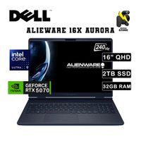LAPTOP DELL ALIENWARE 16X AURORA  INTEL CORE U9 275HX DISCO 2TB SSD 32 GB RAM  RTX 5070  16 QHD