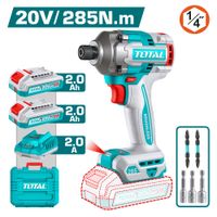 ATORNILLADOR IMPACTO 20V HEX.6.35 285NM 2X2.0AH 0-2900BPM BRUSHLESS MALETIN INDUSTRIAL