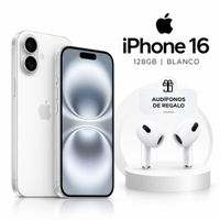 Iphone 16 128gb chip fisico color blanco regalos