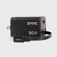 Cargador GaN 30W Cable Retráctil USB-C y USB-A Ideal Para Oficinas y Viajes ZYN-Q151