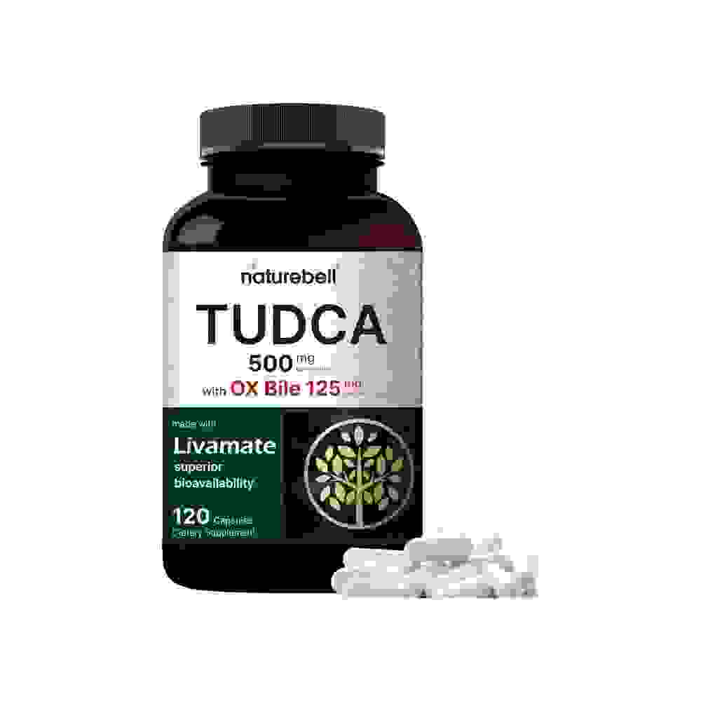 NatureBell TUDCA 500 mg  Bilis de Buey 125 mg  120 Cápsulas  Fórmula de Sales Biliares