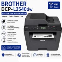 Impresora Brother Laser DCP-L2540DW Multifuncional Monocromatica Wifi
