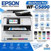 Impresora Epson WorkForce Pro WF-C5890 Imprime Copiadora Escaner Fax LAN WiFi USB