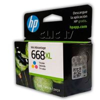 Tinta HP 668XL Tricolor Original (7FP37VL)