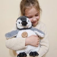 Peluche Pinguino Real Gris 30 cm