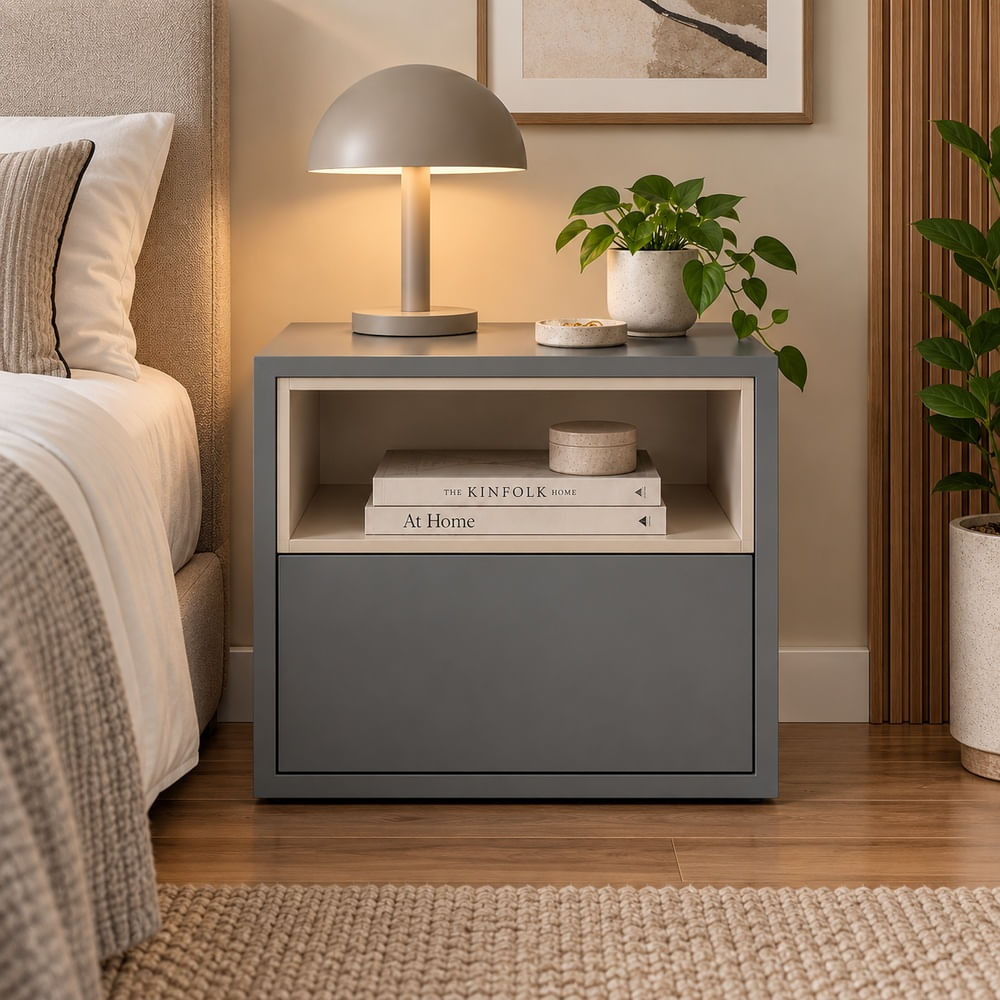 Velador Doménico Ventitas Home Color Plomo y Capri