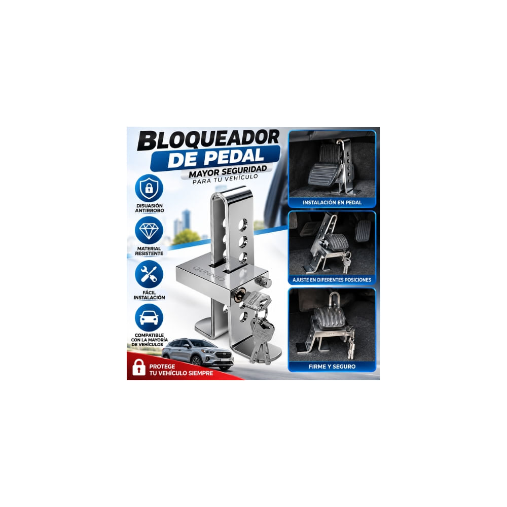 Bloqueador de Pedal Antirrobo para Vehículo