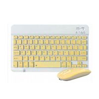 Teclado Mouse Super Delgado Inalámbrico Amarillo