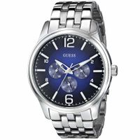 Reloj Guess On Time U0252G2 Multifuncional Acero Inoxidable Dial Azul